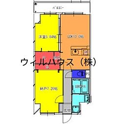 FREEDOM residence堺寺地町 2LDKの間取図画像