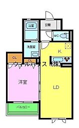 メゾンドココア 1LDKの間取図画像