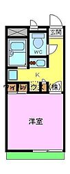 レオパレス繁田 1Kの間取図画像