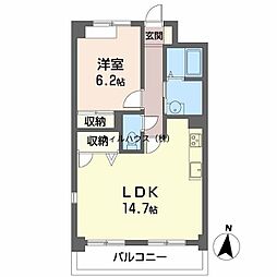 スクエアエムズ 1LDKの間取図画像