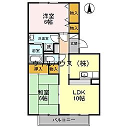 フレンドコーポB 2LDKの間取図画像