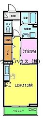 フランコリーヌ 1LDKの間取図画像