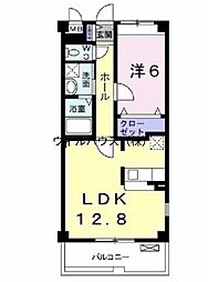 サニーキャンプ東雲2 1LDKの間取図画像