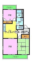 クールメゾン和泉C棟 3DKの間取図画像