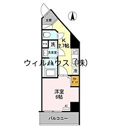 プリメーロ66 1Kの間取図画像
