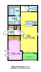 メゾンセレス 1LDKの間取図画像