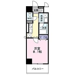 ビバーチェ三国ヶ丘 1Kの間取図画像