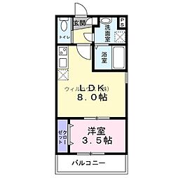 (仮称)ジーメゾン東浅香山ラクセル 1LDKの間取図画像