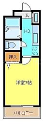 ラパス高倉台 1Kの間取図画像