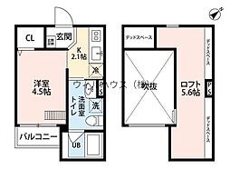 Secretariat 1Kの間取図画像