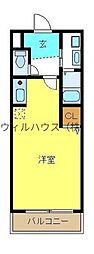 メゾンクレール ワンルームの間取図画像