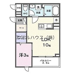 東羽衣6丁目アパート(028754701) 1LDKの間取図画像