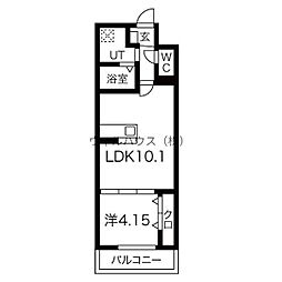 FREEDOMresidence堺大小路 1LDKの間取図画像