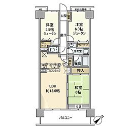 サンシティ泉ヶ丘 3LDKの間取図画像