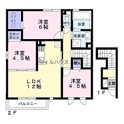 エトワール天美A棟 3LDKの間取図画像