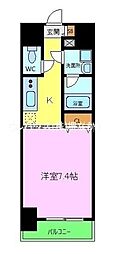 アルモニー中もず 1Kの間取図画像