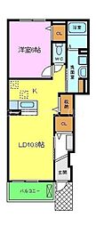 ブロッサムコート 1LDKの間取図画像