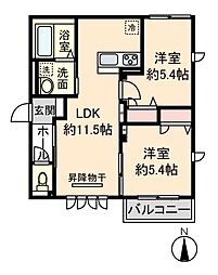 La Foresta 2LDKの間取図画像
