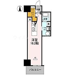 グランラヴィレジデンス ワンルームの間取図画像