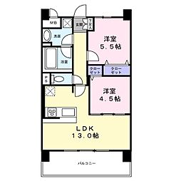 アトリエール堺寺地町 2LDKの間取図画像