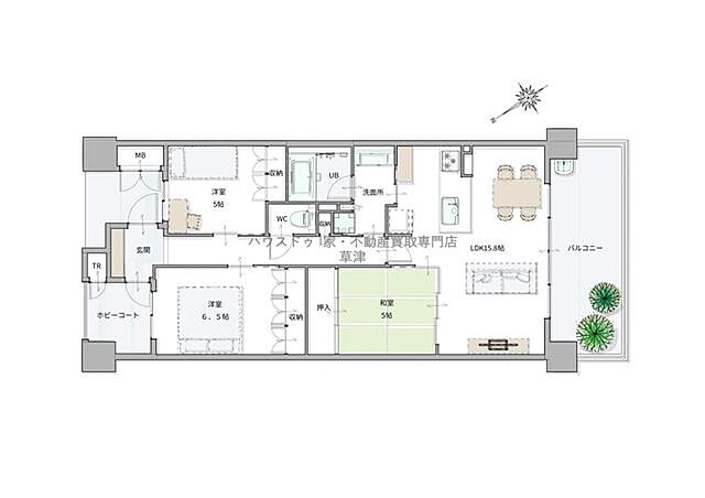 間取り ブランズ西大津レイクフロント 11階/-