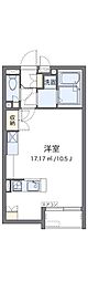 レオネクストケイスピリット桜坂 ワンルームの間取図画像