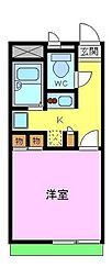 レオパレス桜井壱番館 1Kの間取図画像