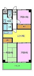 アミール西野 3LDKの間取図画像