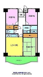 プレスト・コート弐番館 3LDKの間取図画像