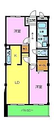 ボナール西山台 2LDKの間取図画像