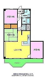 狭山レークハイツ1号棟 3LDKの間取図画像