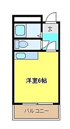 エイチ・ツー・オー河内長野 ワンルームの間取図画像