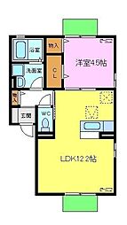 シャルムポポ 1LDKの間取図画像