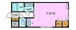 グレイス西山台 ワンルームの間取図画像