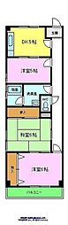 エトワール奥野 3DKの間取図画像