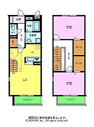 サウスグランドメゾン三国ヶ丘 1SLDKの間取図画像