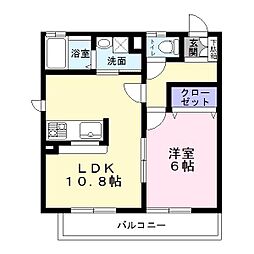 ライブリー常磐アムール 1LDKの間取図画像
