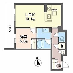 シャーメゾン 東雲 子育て支援 2LDKの間取図画像