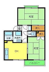 コーポいせみち 2Kの間取図画像