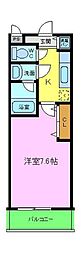 カサリラ 1Kの間取図画像