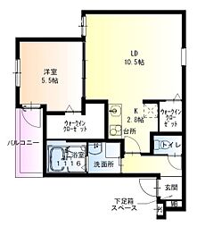 フジパレス堺大浜公園 1LDKの間取図画像