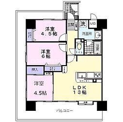 フェニックス堺東 3LDKの間取図画像