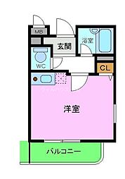 シャルマンフジ堺市弐番館 1Kの間取図画像