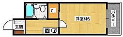 フルレゾン鳳 1Kの間取図画像