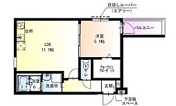 フジパレス堺大浜公園2番館 1LDKの間取図画像