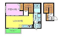 シャーメゾン東上野芝 1LDKの間取図画像