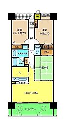 ソルプラーサ堺1番館 3LDKの間取図画像