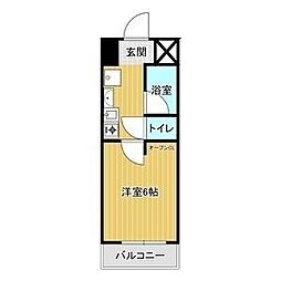 フェニックス五番館 1Kの間取図画像