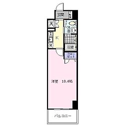 フェニックスレジデンス堺東 1Kの間取図画像
