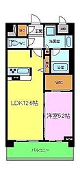 ボニータなかもず 1LDKの間取図画像